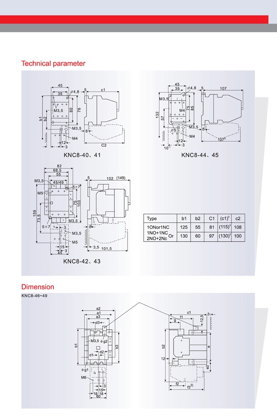 Electrical Schneider Magnetic AC Contactor Knc8